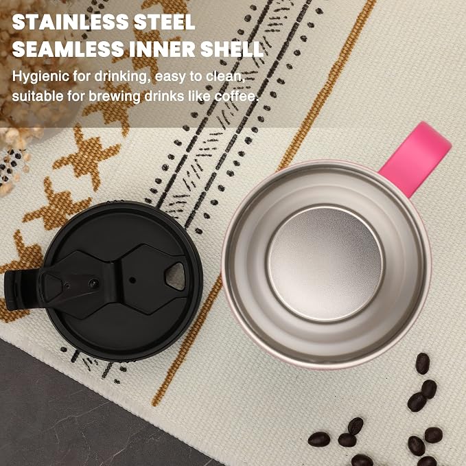 HAUSHOF 24 oz Travel Mug with Handle, Stainless Steel Vacuum Insulated Coffee Travel Mug, Double Wall Travel Mugs with Leakproof Lid, BPA Free - Image 7