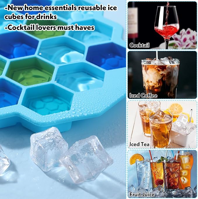 Versatile Honey Comb Silicone Mold, 19 Cavity Bee Silicone Mold for Baking, Reusable Non-Stick Gummy Molds for Candy, Chocolate, Jelly, Ice Cube - Image 6