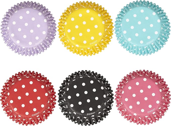 Wilton Polka Dot Standard Baking Cups, Cupcake Liner, 300-Count | Polka Dot Greaseproof Baking Cups Add Fun Pattern to Cupcakes & Muffins, Oven-Safe Paper Liners for Everyday Baking - Image 3