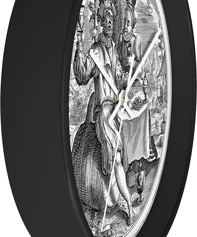 Mozingo ~ Wine Clock for Kitchen Bar Wall It's Wine O'clock Silent Time Gift Home Decor Made In USA, 10" (Hour Marks - None, Clock Frame Color - Black, Wine Theme #02) - Image 2