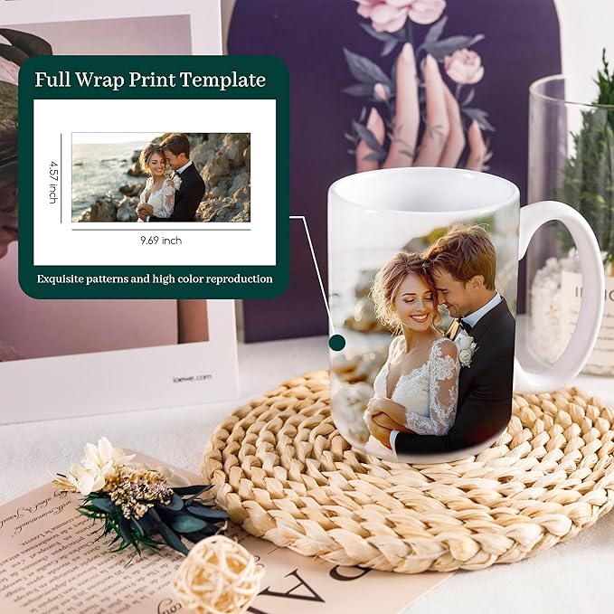 Joyclub Sublimation Mugs Blank 15 oz Coffee Mugs Bulk White Ceramic Cups with Handle Tazas Para Sublimar for Coffee Latte Tea Milk Soup DIY Gifts - Image 5