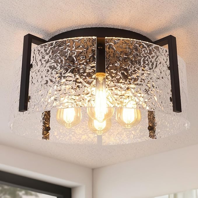 Bektas Semi Flush Mount Ceiling Light, Hallway Light Fixture,Entryway Light,Modern Bedroom Lampe,Metal Light Fixtures,Lighting Fixture Flush Mount for Kitchen Bathroom Dining Room ETL Listed by Bektas