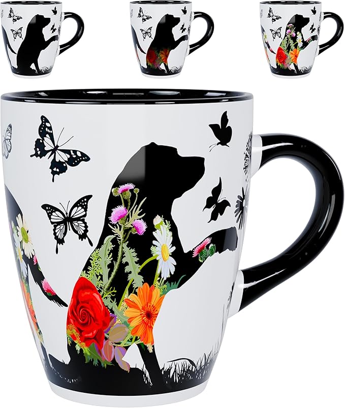 Color Changing Dog Coffee Mug 12OZ - Ceramic Heat Sensitive Cup Hot Cocoa Tea Milk Mugs Hot Drinks and beverages Unique Beautiful Holiday Christmas gift Idea for Dog lovers Furparent women mom grandma by Dream8Design