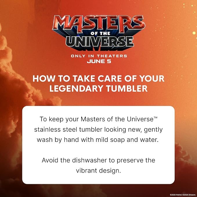Dragon Glassware x Masters of the Universe Tumbler, 24oz - Castle Grayskull | Vacuum Insulated Stainless Steel Tumbler with Straw & Lid; With Straw Topper; Official Masters of the Universe 2026 Movie Cup - Image 8