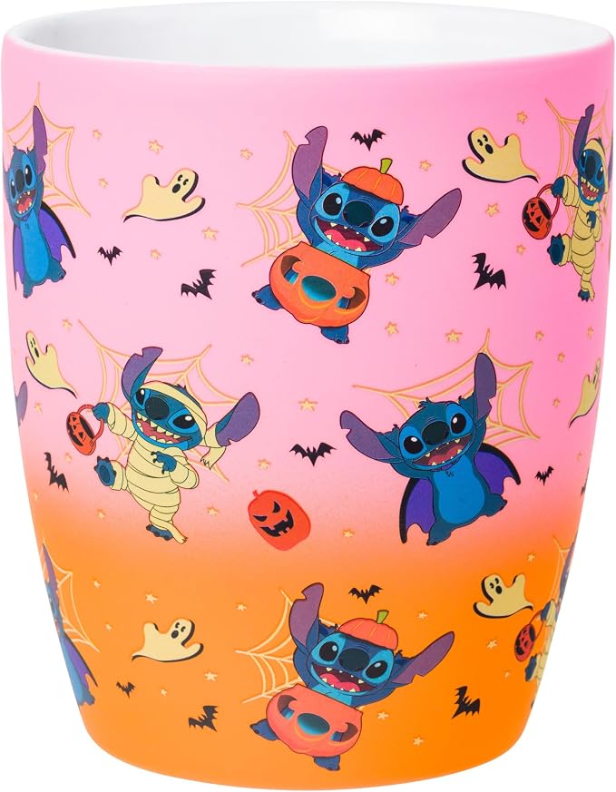 Silver Buffalo Disney Lilo and Stitch Trick Halloween, Ceramic Mug, 25oz | Costumes Pattern, Soft Touch Jumbo Cup, 0.74 Liters - Image 2