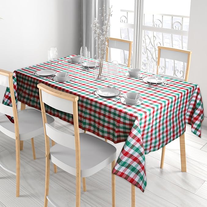 Urban Villa Tablecloth Cotton Tabletop 60x84 (6-8 Seats) Red/Grn/Wht - Image 4