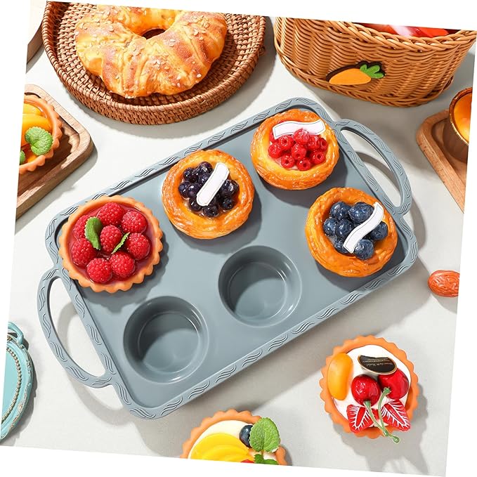 TOYANDONA Silicone Cake Pan Non-stick Bakeware Molds for Creative Desserts Flexible Muffin Tray High-temperature Resistant Bakeware for Family Baking and Parties
