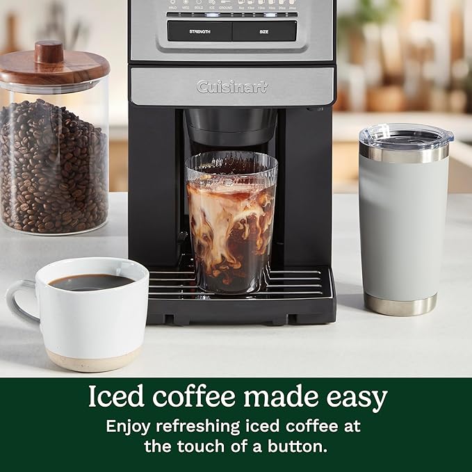 Cuisinart Coffee Maker, Grind and Brew Single Serve Coffee Maker, 6 Cup Sizes, Built-in Stainless Steel Burr Mill, Adjustable Strength, Grind Control and Over Ice Feature, Easy Cleaning, DGB-30 - Image 5
