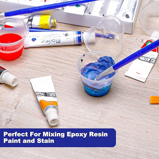 Disposable Medicine Cups Graduated, Bulk Pack of 2000, 1 oz (30ml) Small Plastic Measuring Cup for Liquid Medication, Paint, epoxy, Pill and Resin