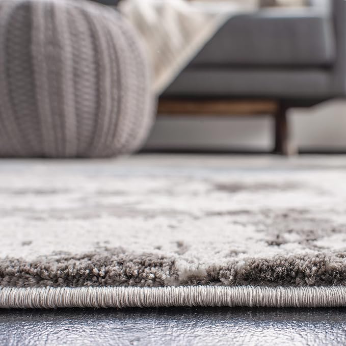 SAFAVIEH Craft Collection Area Rug - 4' Square, Grey & Blue, Modern Design, Non-Shedding & Easy Care, Ideal for High Traffic Areas in Living Room, Bedroom (CFT820F) - Image 4