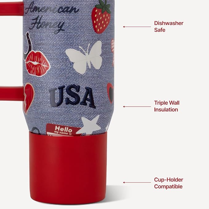 HydroJug Coffee Traveler 20oz Ceramic-Lined Mug with Handle, American Honey - Image 4