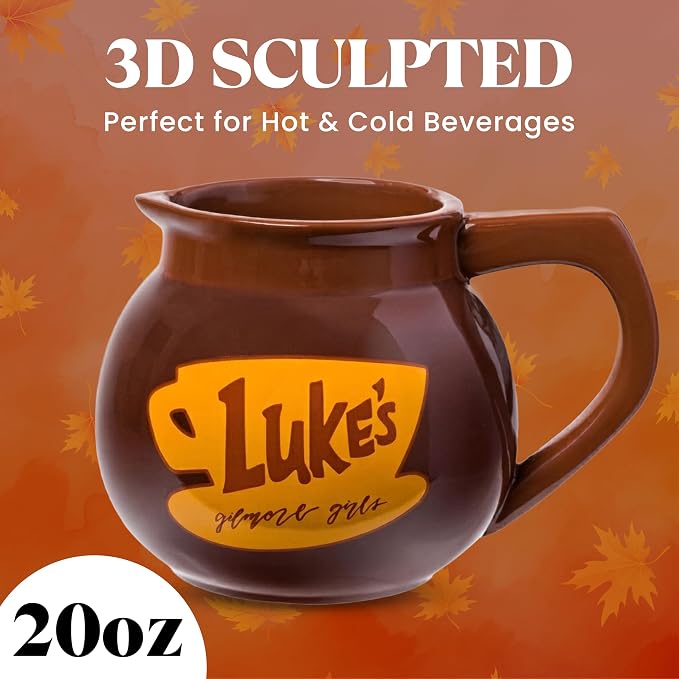 Silver Buffalo Gilmore Girls Luke's Coffee Pot, 3D Sculpted Mug, 20oz | Ceramic, 0.59 Liters - Image 2