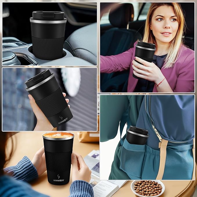 MOMSIV 17oz Travel Coffee Mug, Insulated Coffee Cup with Leakproof Lid | 6-Hour Heat Retention, 360°Leak proof, Vacuum Stainless Steel Double Walled, BPA-free, Reusable And To Go Coffee Mug - Image 7