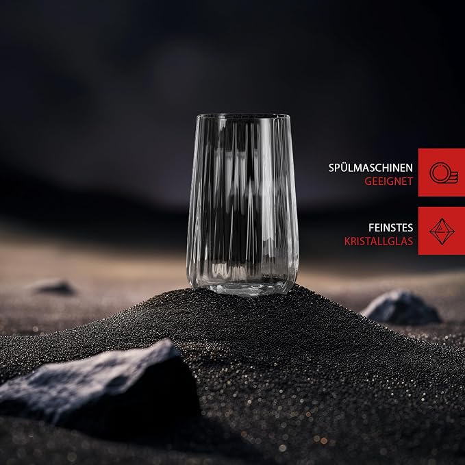 Spiegelau Lifestyle Longdrink Tumblers, Set of 4, European-Made Lead-Free Crystal, Modern Highball Glasses, Dishwasher Safe, Professional Quality Cocktail Glass Gift Set, 17 oz - Image 6