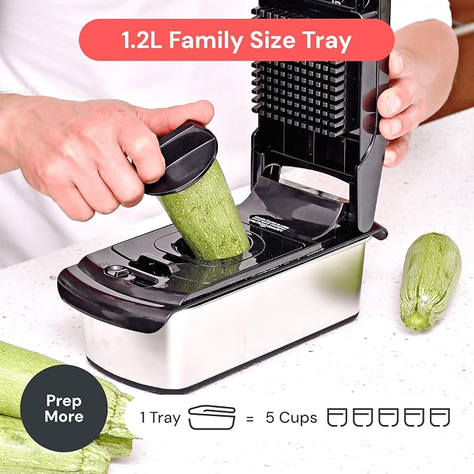 Fullstar Pro Original Vegetable Chopper & Mandoline Slicer Kitchen Gadget | 14 in 1 Veggie Slicer, Onion & Fruit Cutter with Sharp Stainless Steel Blades & Container (Stainless Steel) - Image 6