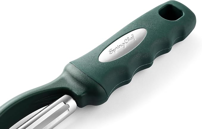Spring Chef Swivel Potato Peeler w/Soft Grip Handle, Set of 2, Pine Green | Premium Vegetable Peeler w/ Sharp Stainless Steel Blades, Multifunctional Food Peeler for Apple, Carrot, Cucumber, Fruit - Image 9