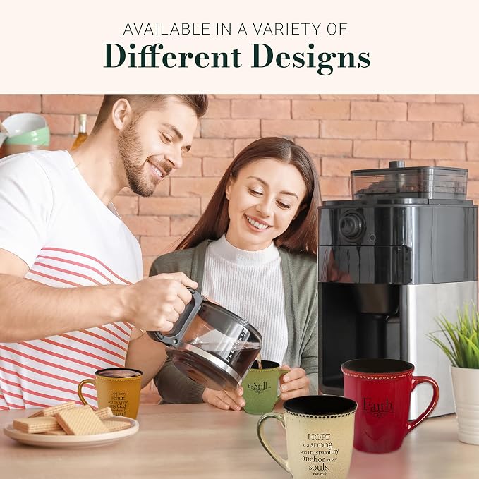 Christian Art Gifts Ivory Stoneware Coffee Mug – 13 oz. Microwave and Dishwasher-safe Lead & Cadmium-free Inspirational Scripture Coffee and Tea Mug for Men & Women with Bible Verse: Hope –Hebrew 6:19 - Image 7