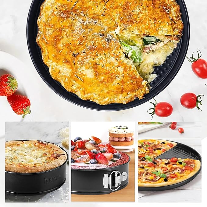 10 Inch Springform Pan Round Non Stick Cheesecake Pan Durable Baking Cake Pans with Removable Bottom Cake Molds for Baking - Image 5