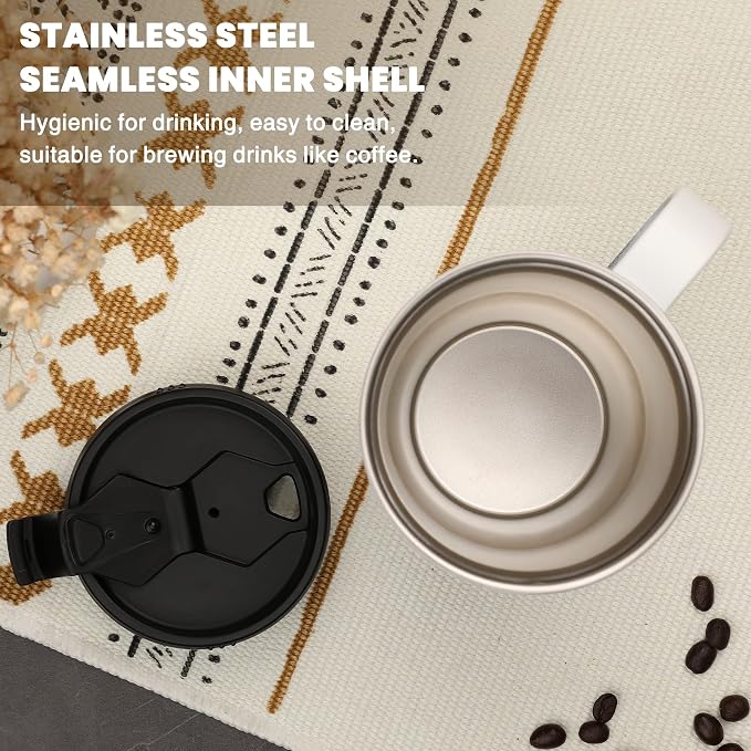 HAUSHOF 24 oz Travel Mug with Handle, Stainless Steel Vacuum Insulated Coffee Travel Mug, Double Wall Travel Mugs with Leakproof Lid, BPA Free - Image 7