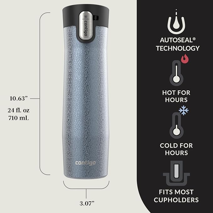 Contigo® AUTOSEAL® West Loop Vacuum-Insulated Stainless Steel Travel Mug with Easy-Clean Lid, 24 oz, Crystal Lakeside - Image 3