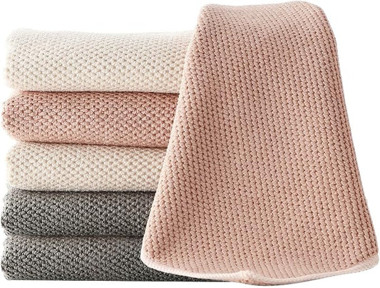 Barista Towels 6 Pack, Espresso Machine Accessories, 12"x12" | Thick Microfiber Coffee Cleaning Cloths, Essential Coffee Bar Accessories, Ideal for Steam Wands, Milk Frother, Countertops by EubooTree