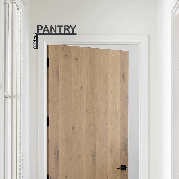 "Elegant Pantry Signs for Door Corner and Topper Decor - Versatile, Durable, and Waterproof 9.6""x5.3"" Decorative Plaque（left） " - Image 5