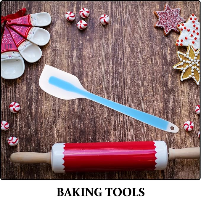 PRETYZOOM 20pcs Silicone Baking Spatula Heat Resistant Flexible Non-stick Scraper for Baking and Cake Preparation, Seamless Silicone Mixing Tool Prevents Residue for Home Cooks and Pastry - Image 2