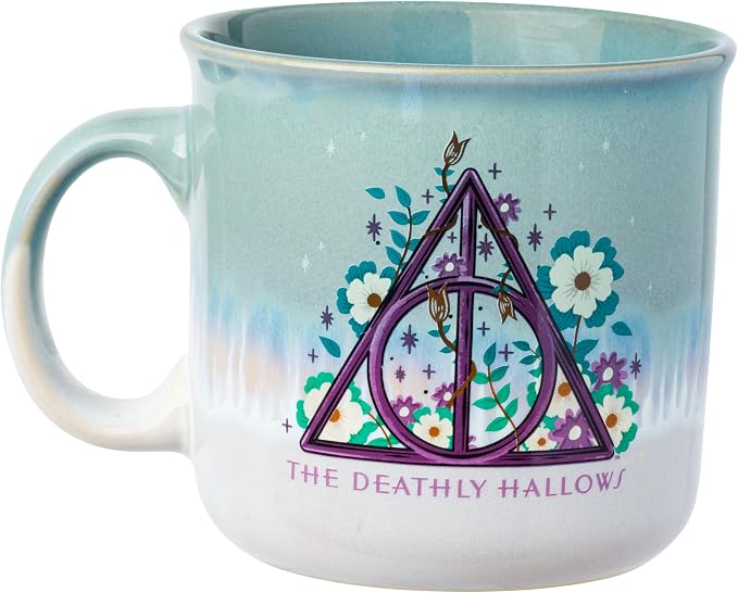Silver Buffalo Harry Potter Hallows Symbol, Reactive Glaze Camper Mug, 20oz | The Deathly, Ceramic, 0.59 Liters - Image 2