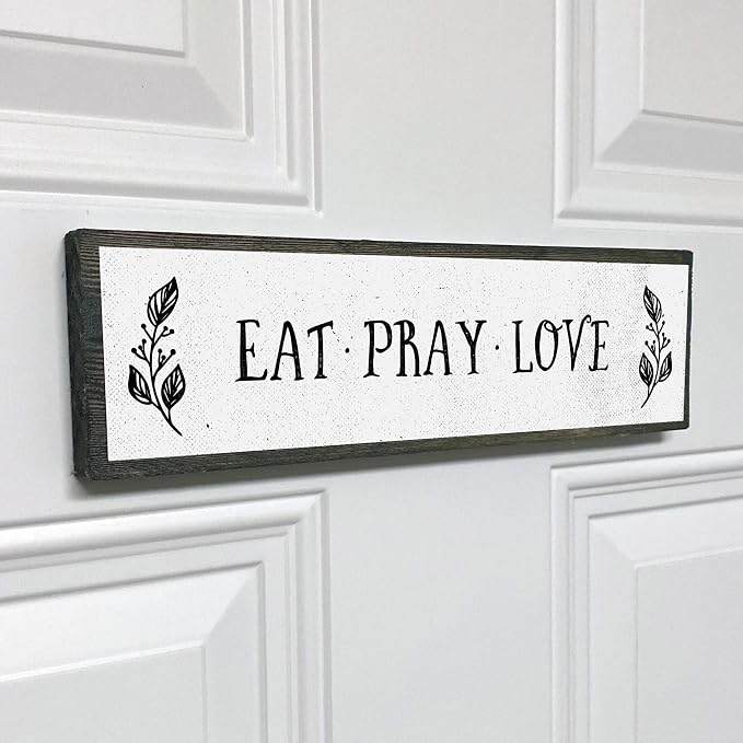 Kitchen Wood Signs (Medium - Wood And Metal, Eat Pray Love) - Image 8