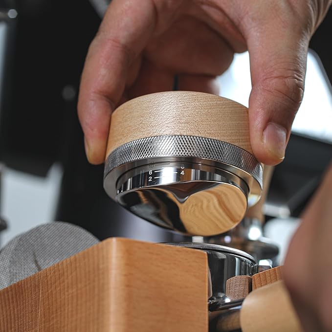 58mm Espresso Tool Set for Breville Dual Boiler, Oracle Jet, and Oracle Touch: Maple Bottomless Portafilter, Calibrated Tamper, Dosing Funnel with Puck Screen, and Adjustable Distributor