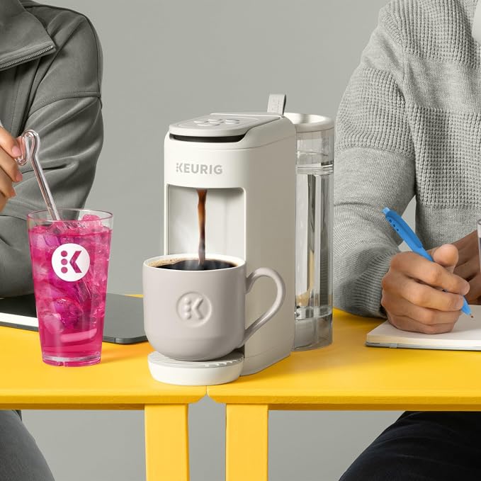 Keurig K-Mini Mate Plus Single-Serve K-Cup Pod Coffee Maker, Compact, 3 Cup Sizes, Brew Over Ice and Strong Button Features, 50 oz Removable Reservoir, Warm Stone - Image 10