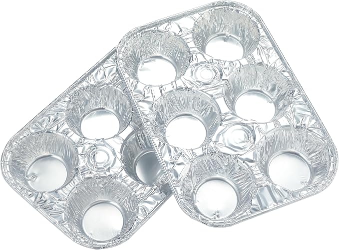 Waytiffer (10pack Muffin Pan 6-Cup Cupcake Aluminum Pans Favorite Muffin Tin Size for Baking Cupcakes Muffins and Mini Pies - Standard Size | Muffin Pan 6-Cup Cupcake Disposable Aluminum Pans Favorite Muffin Tin Size for Baking Cupcakes - Standard Size... - Image 2