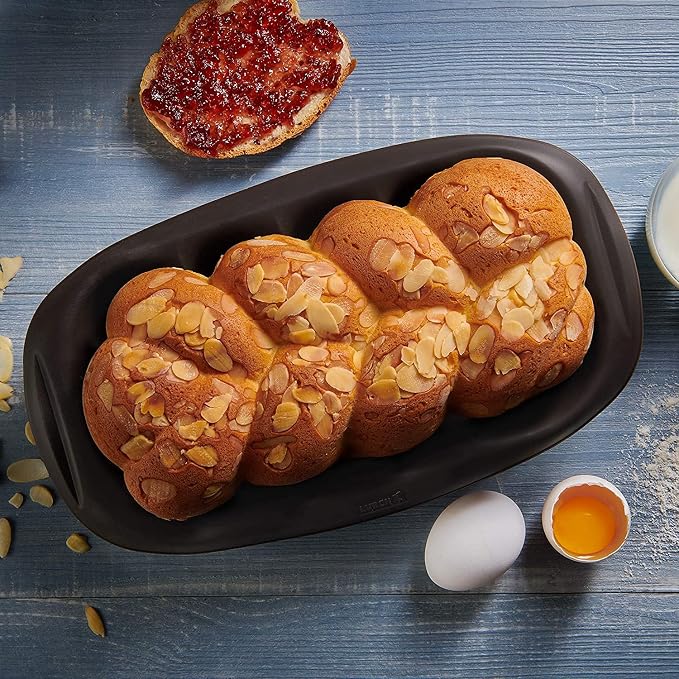 LURCH FlexiForm Yeast Plait/Cake Baking Mould for Baking | Made of 100% BPA-Free Premium Platinum Silicone 30 x 16 cm Brown - Image 2