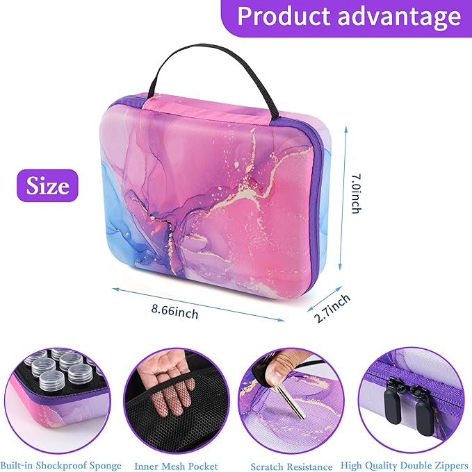 LYMUSUMI 30 Slots Diamond Art Storage Containers for Adults Portable Bead Storage Boxes for Diamond Painting Accessories and Tools
