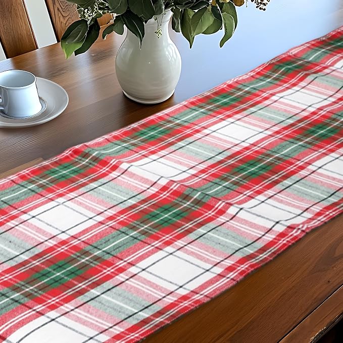 Urban Villa Table Runner Cotton Heavier Quality 14x72 Christ Check - Image 5