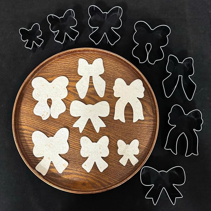 Bow Cookie Cutter Set-7 Piece-2.2" to 4.0"-Dishwasher Safe - Metal Cookie Cutter for Baking - Perfect for Baby Shower, Birthday, Wedding, and Graduation Cookies