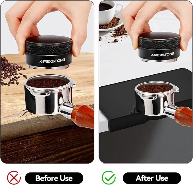Apexstone Silicone Coffee Tamper Mat 10.43 Inch X 6 Inch, Espresso Silicone Mat, Coffee Tamp Mat, Espresso Tamper Mat