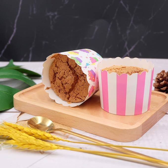 Large Paper Cake Baking Cup Cupcake Muffin Cases diameter 6cm,Set of 100 - Image 5
