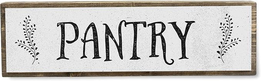 Kitchen Wood Signs (Medium - Wood And Metal, Pantry) by ANVEVO