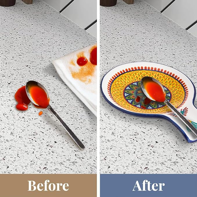 Bico Havana Spoon Rest for Stove Top, Ceramic Spoon Holder for Kitchen Counter, Easy to Clean Coffee Spoon Rest Dishwasher Safe, Kitchen Cooking Utensil Rest for Ladles Spatula - Image 7
