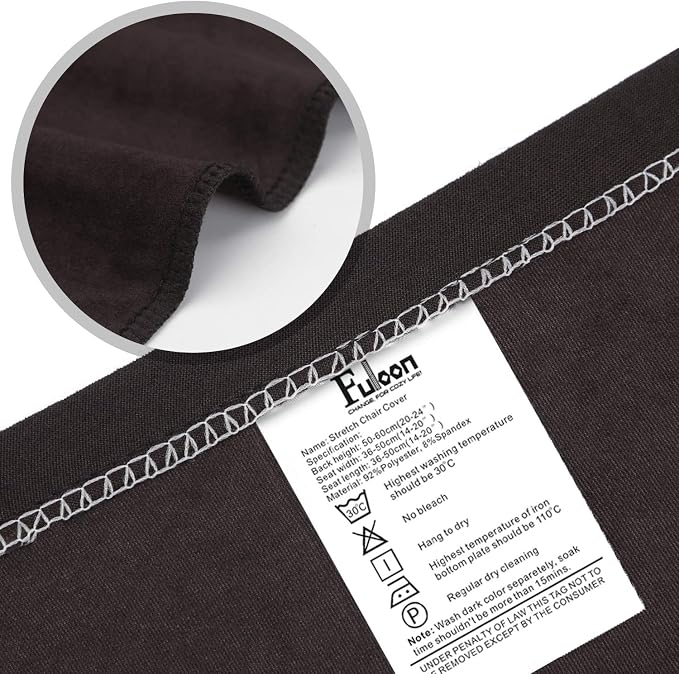 Fuloon 4 Pack Super Fit Stretch Removable Washable Short Dining Chair Protector Cover Seat Slipcover for Hotel, Dining Room, Ceremony, Banquet Wedding Party | Solid Chocolate, Set of 4, Super Fit, Stretch, Removable, Washable, Suits for Hotel, Dining R... - Image 7