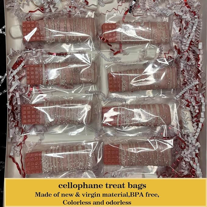 Nobranded 100 pcs Clear 5" x 7" Self Seal Cello Cellophane Bags Resealable Poly Bags 2.8 mils for Cookie, Candy, Gift Bakery, Prints, Photos, Cards & Envelopes, Party Decorative - Image 4