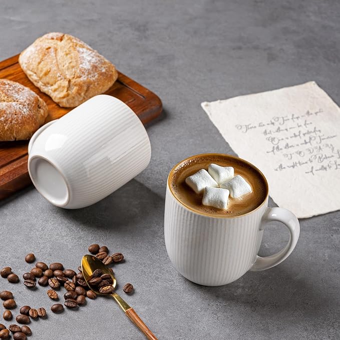 GBhome Ceramic Coffee Mugs Set of 6, 12oz Handmade Ceramic Coffee Mugs Set with Gradient color for Latte/Tea/Beer/Hot Cocoa, Dishwasher & Microwave Safe - Image 5