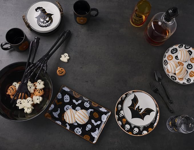 Oneida Vintro Halloween Porcelain Serving Tray | dishwasher safe | 9.75 x 6.25 inch | halloween party entertaining, food tray, halloween kitchen decor - Image 7