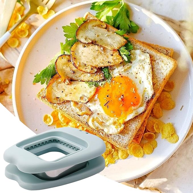 Sandwich Maker Crustless Sandwich Maker Cutter Sealer Set Breakfast | Cake Molds Cookie Press Pocket Tools for Breakfast Toast Making Kids Lunch Box School Home Picnic Travel Office Lunchbox On - Image 2