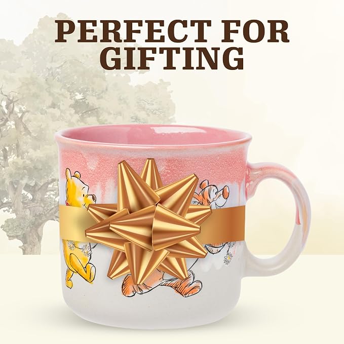 Silver Buffalo Disney Winnie the Pooh, Reactive Glaze Camper Mug, 20oz | Piglet, Tigger, Eeyore, Ceramic, 0.59 Liters - Image 6