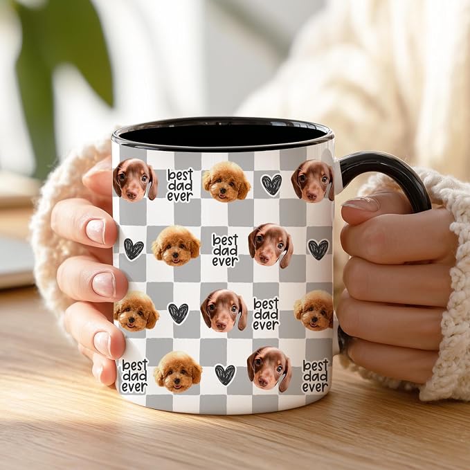 LOVELYPOD Custom Dad Mug with Kids Faces, Kid Photo Coffee Mug, Fathers Day Mugs, Dad Gifts from Daughter Son, Fathers Day Presents, Personalized Photo Coffee Cup, Custom Father Gifts - Image 3