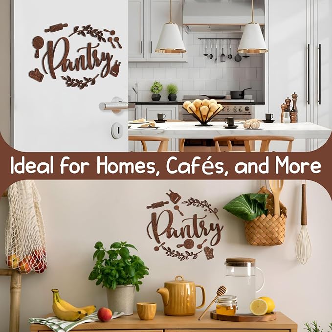Farmhouse Pantry Sign, 15x8 Rustic Wood Kitchen Door Wall Decor | wooden pantry word sign 15x8 in, farmhouse kitchen and pantry door decor, housewarming gift - Image 5