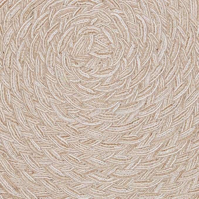 SHACOS Round Braided Placemats 15 inch Set of 4 Boho Woven Washable Kitchen Table Placemats for Home Wedding Party (T-Beige, 4) - Image 7