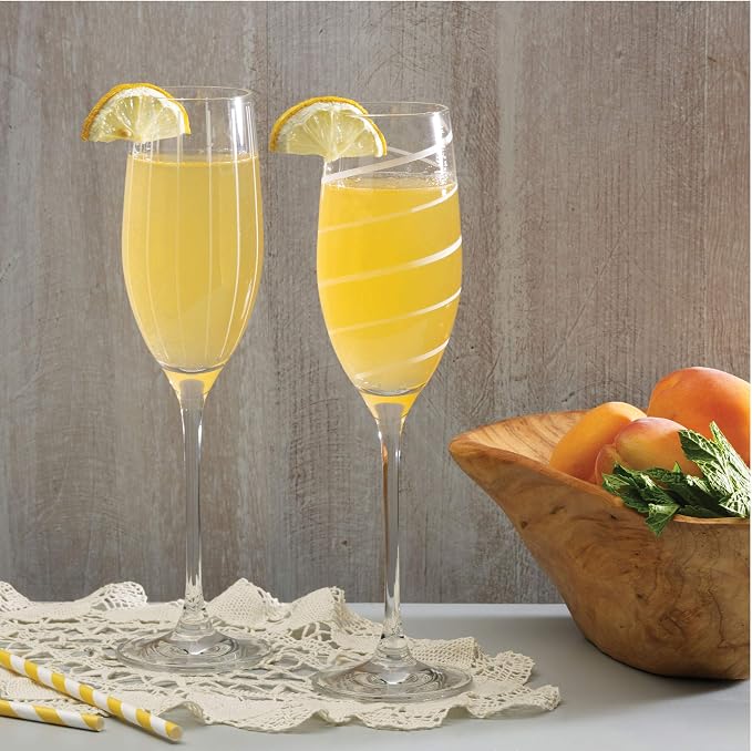 Mikasa Crystal Cheers Champagne Flutes, Set of 4, 8 fluid ounces - Image 6